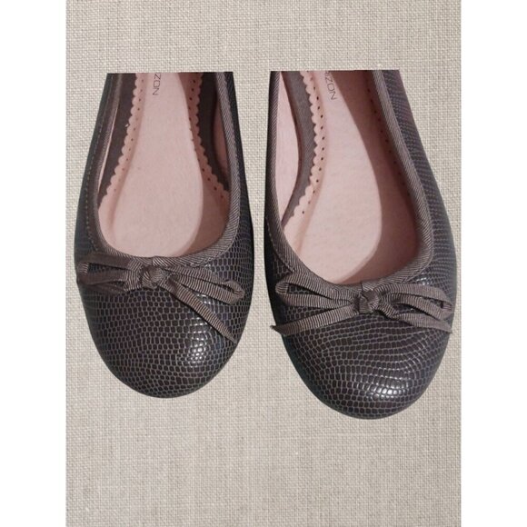 Maud Frizon Womens Textured Bow Accent Ballet Flats Size 36 brown color - Picture 4 of 8